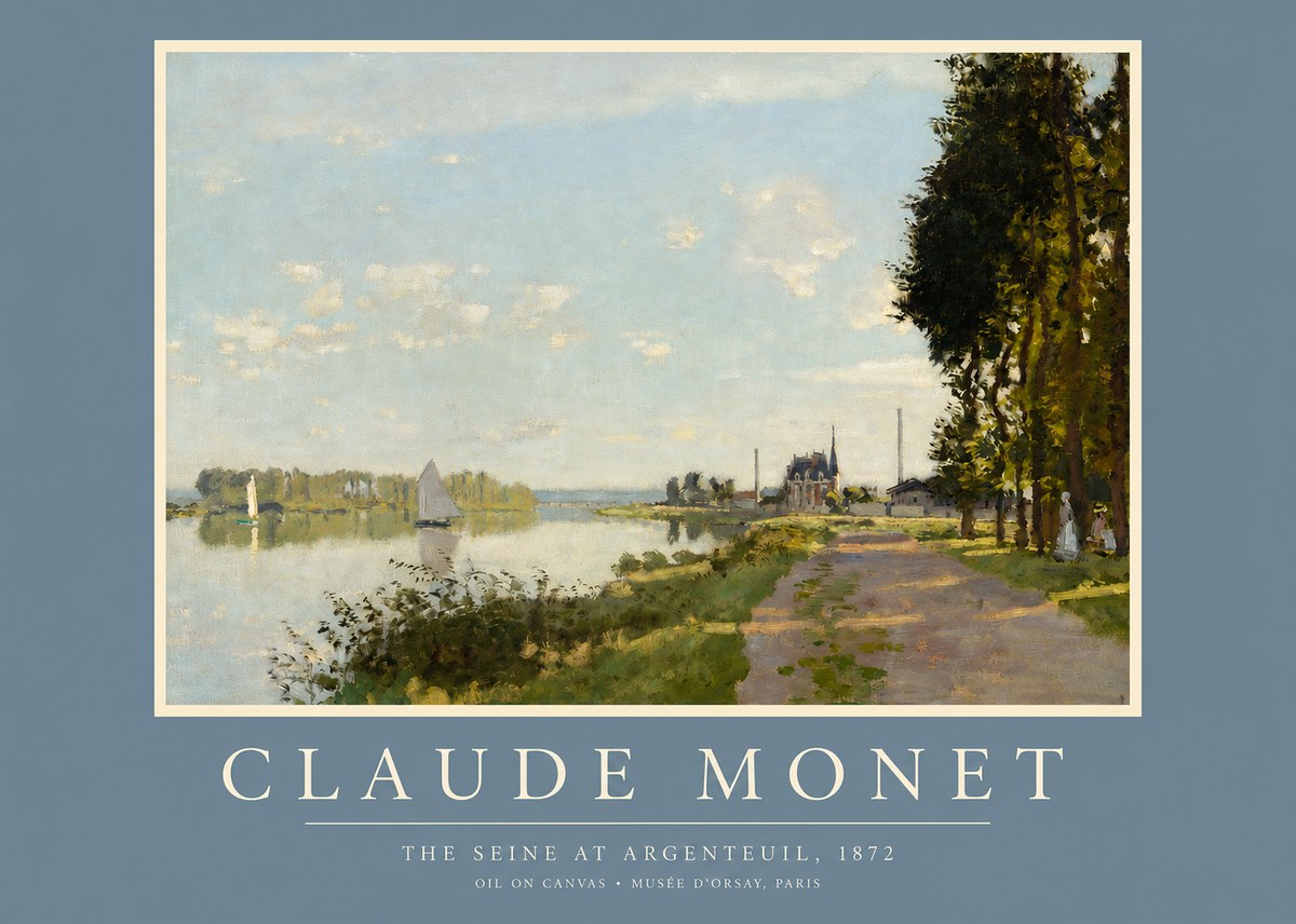 Monet The Seine at Argenteuil No2 - Plakát