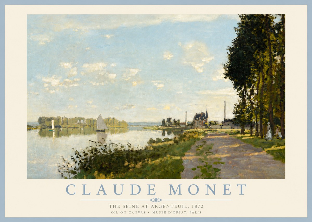 Monet The Seine at Argenteuil No4 - Plakát