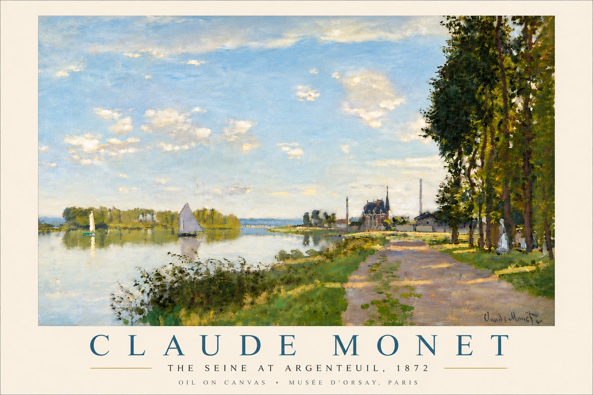 Monet The Seine at Argenteuil No6 - Plakát