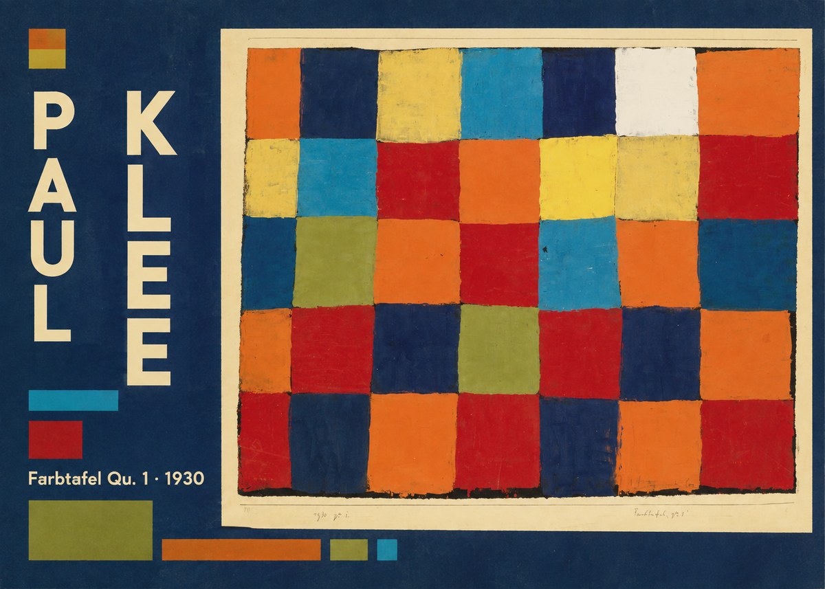 Paul Klee Farbetafel Qu 1 · 1930 No4 - Plakát