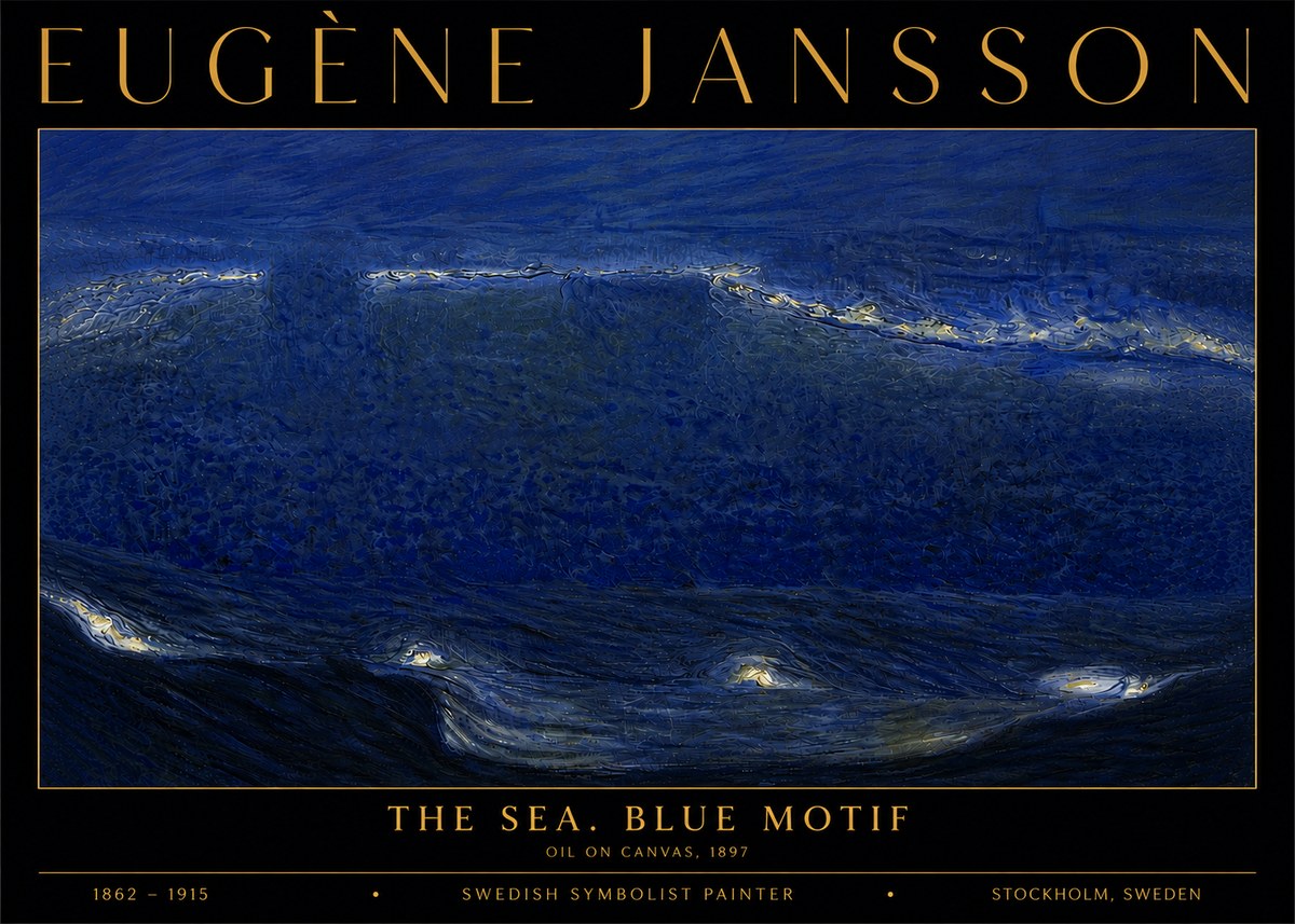 Eugène Jansson The Sea. Blue Motif No6 - Plakát