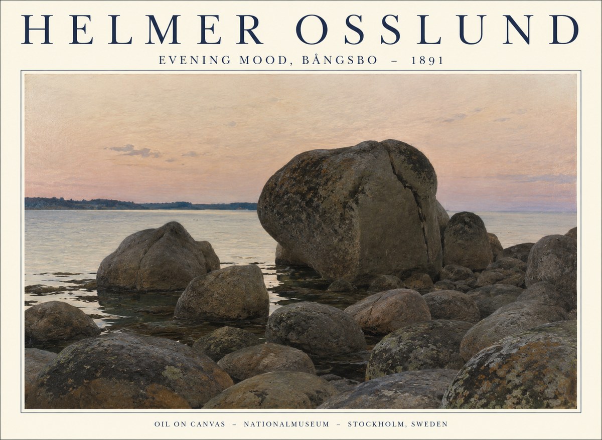 Helmer Osslund Evening Mood, Bångsbo - 1891 No1 - Plakát