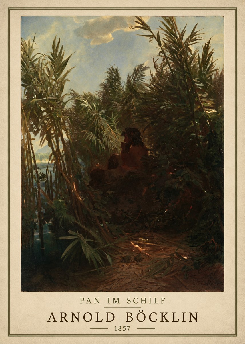 Arnold Böcklin Pan Im Schilf No1 - Plakát