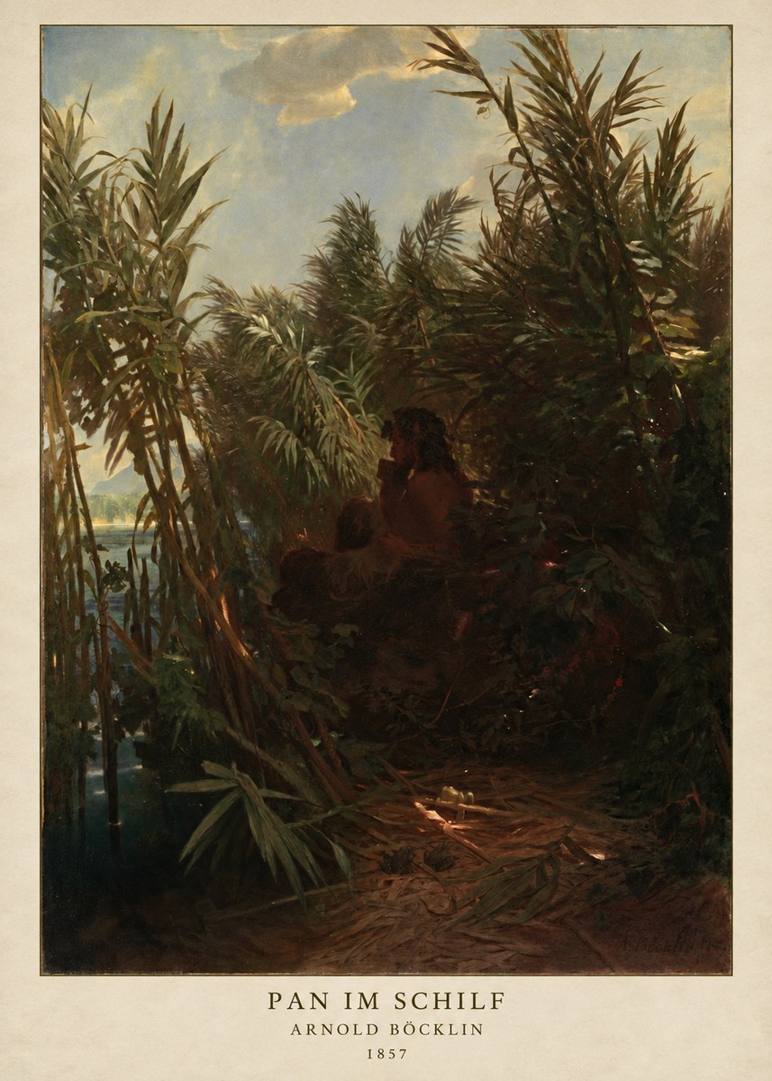 Arnold Böcklin Pan Im Schilf No2 - Plakát