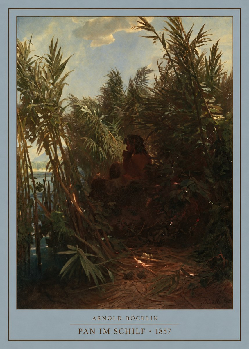 Arnold Böcklin Pan Im Schilf No4 - Plakát