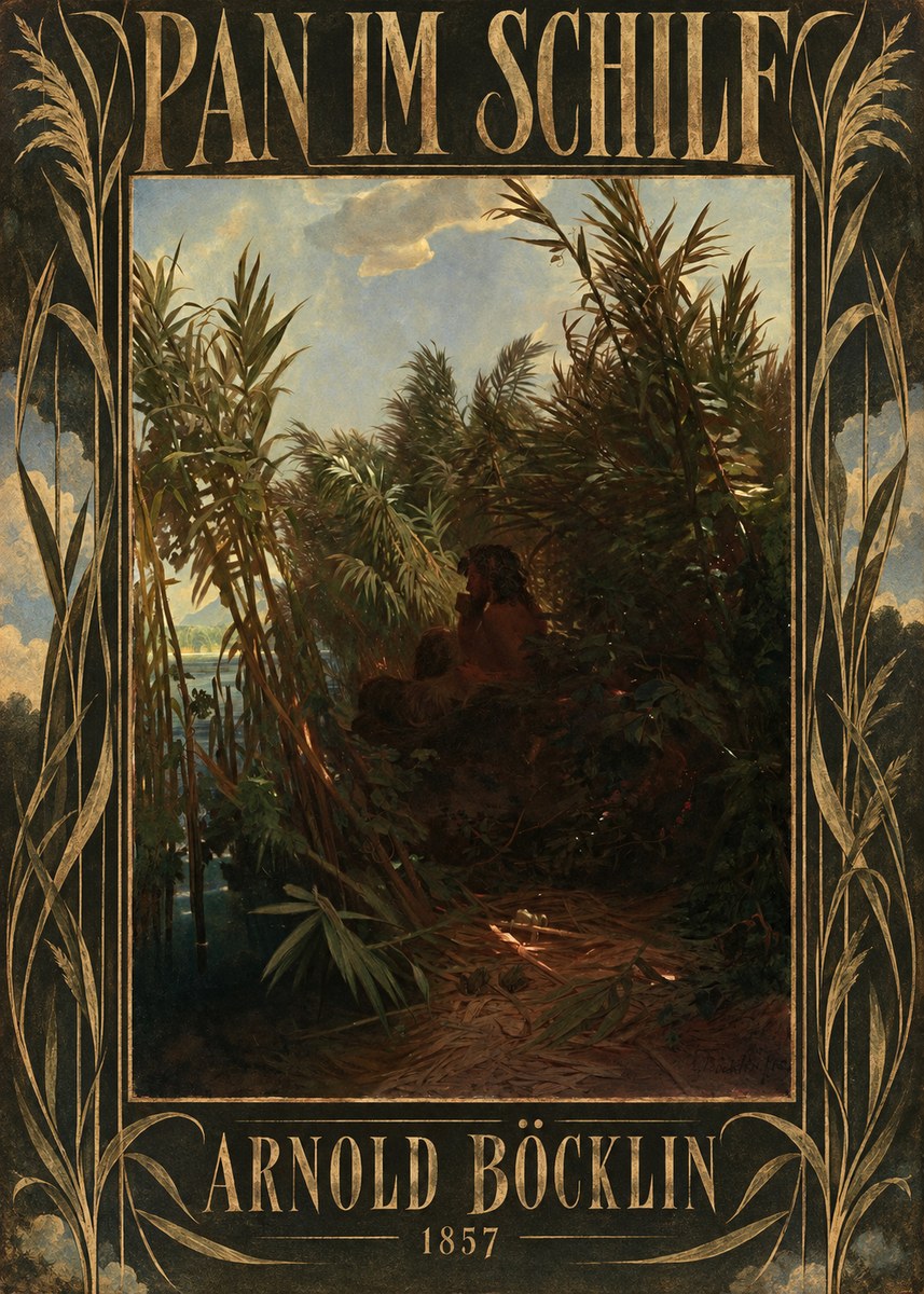 Arnold Böcklin Pan Im Schilf No5 - Plakát