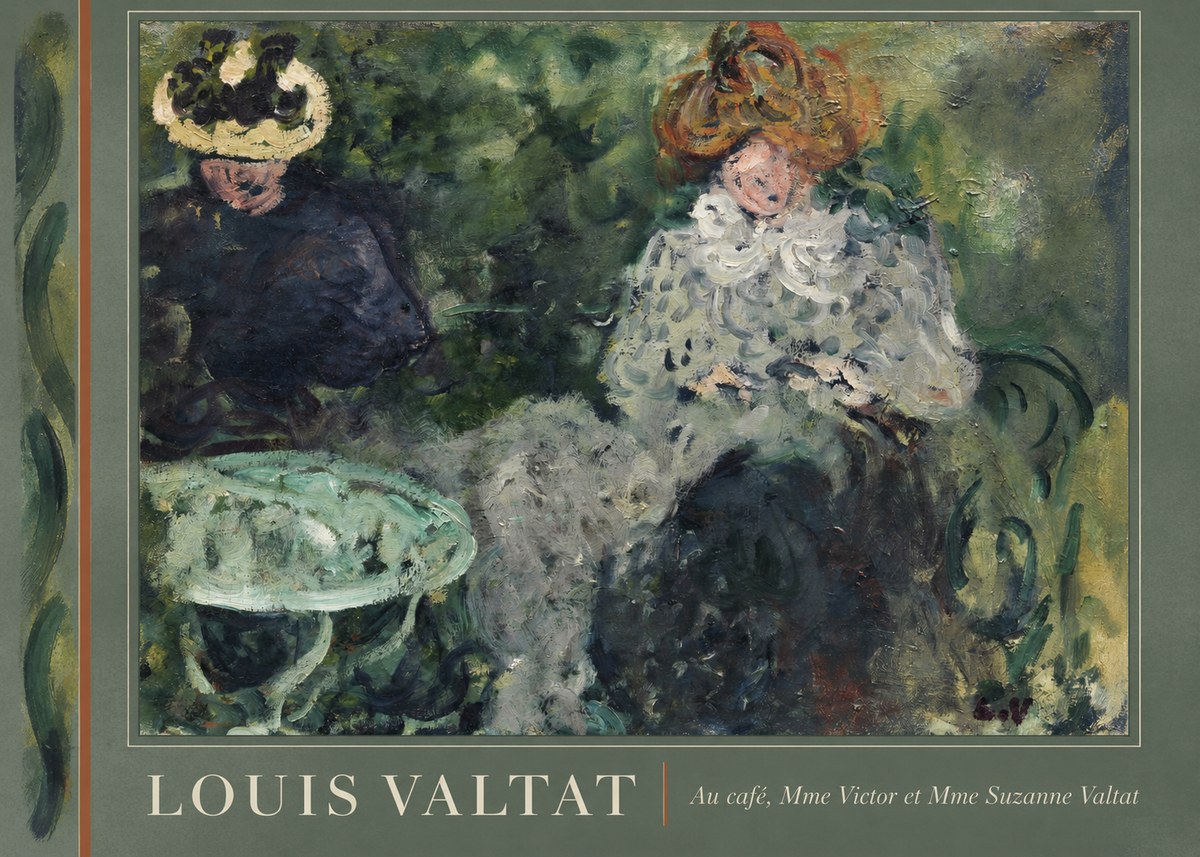 Louis Valtat Au Café, Mme Victor Et Mme Suzanne Valtat No2 - Plakát