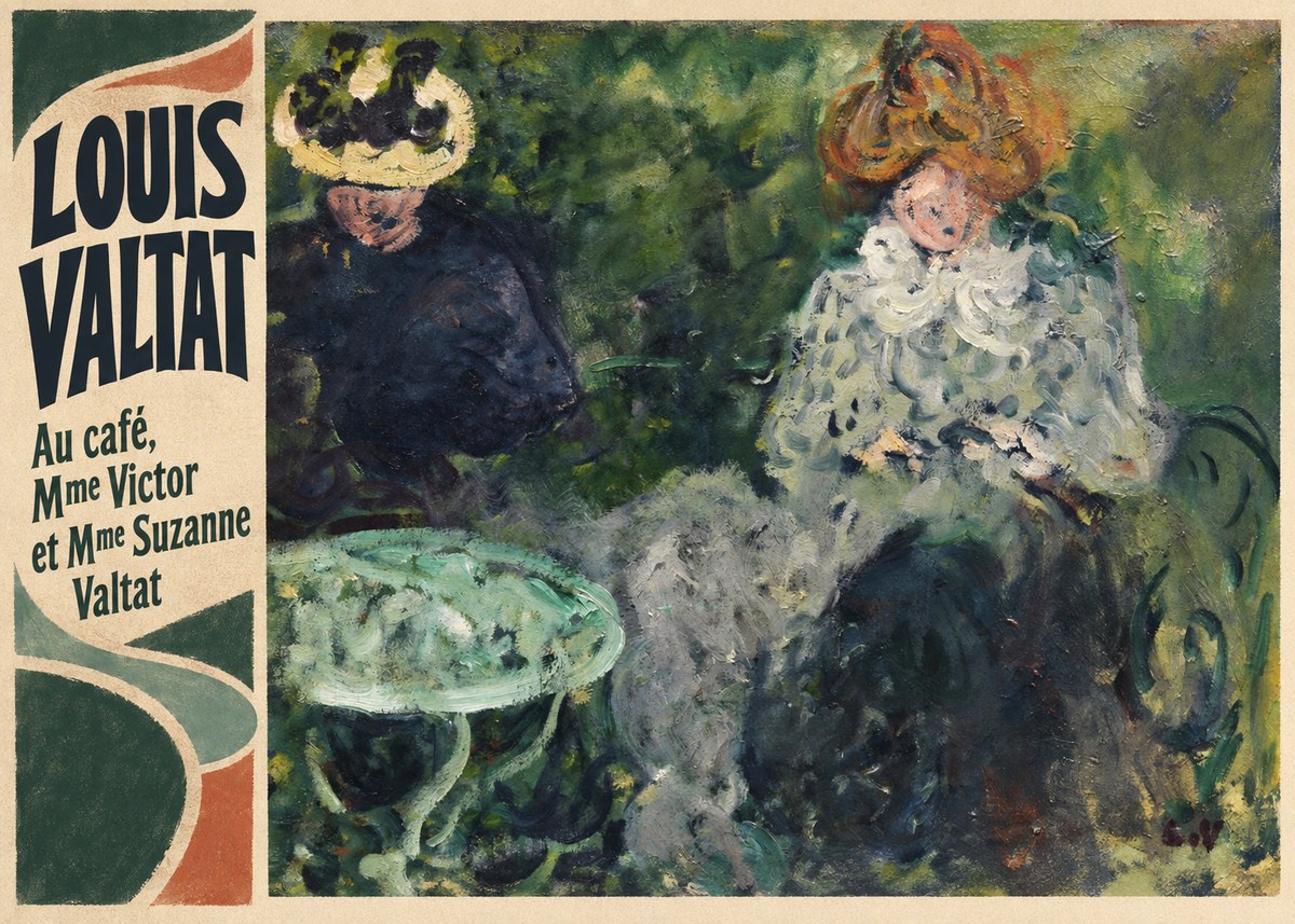 Louis Valtat Au Café, Mme Victor Et Mme Suzanne Valtat No5 - Plakát