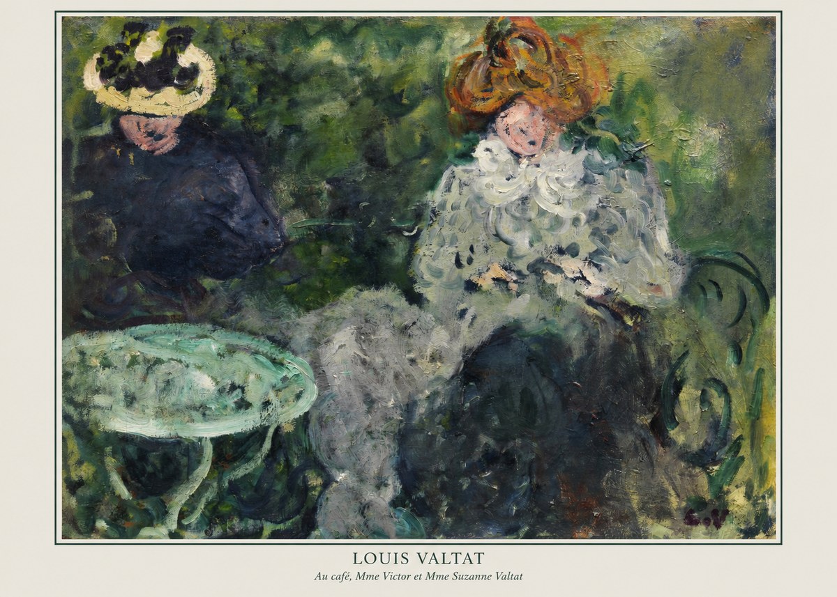 Louis Valtat Au Café, Mme Victor Et Mme Suzanne Valtat No6 - Plakát