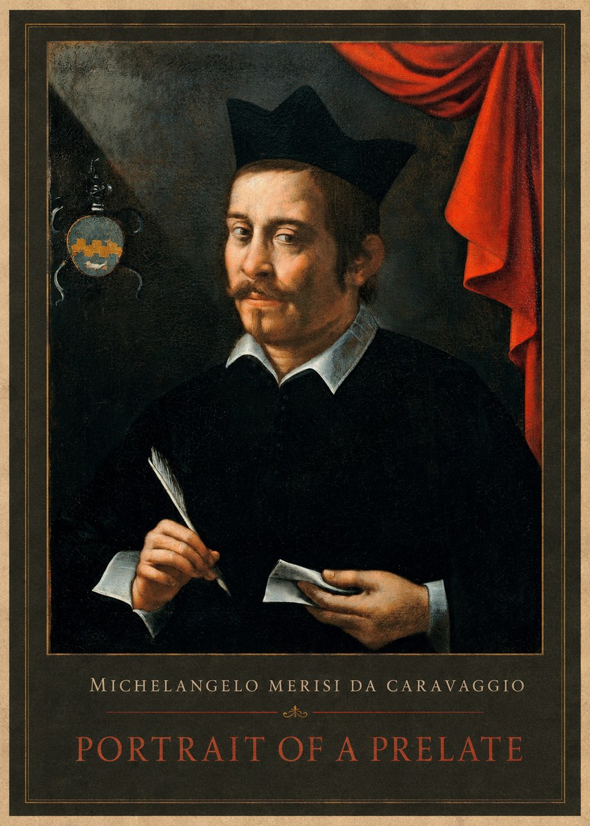 Michelangelo Merisi da Caravaggio Portrait of a Prelate No1 - Plakát