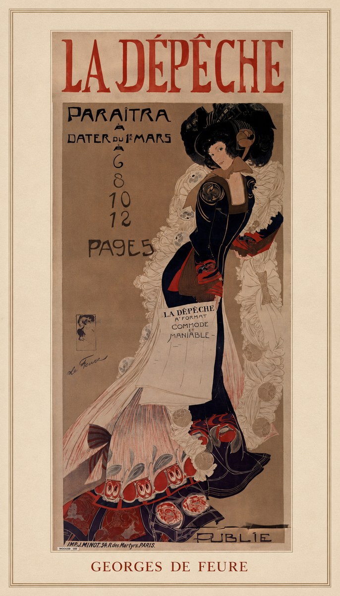 Georges de Feure La Dépêche - Han D'islande No3 - Plakát