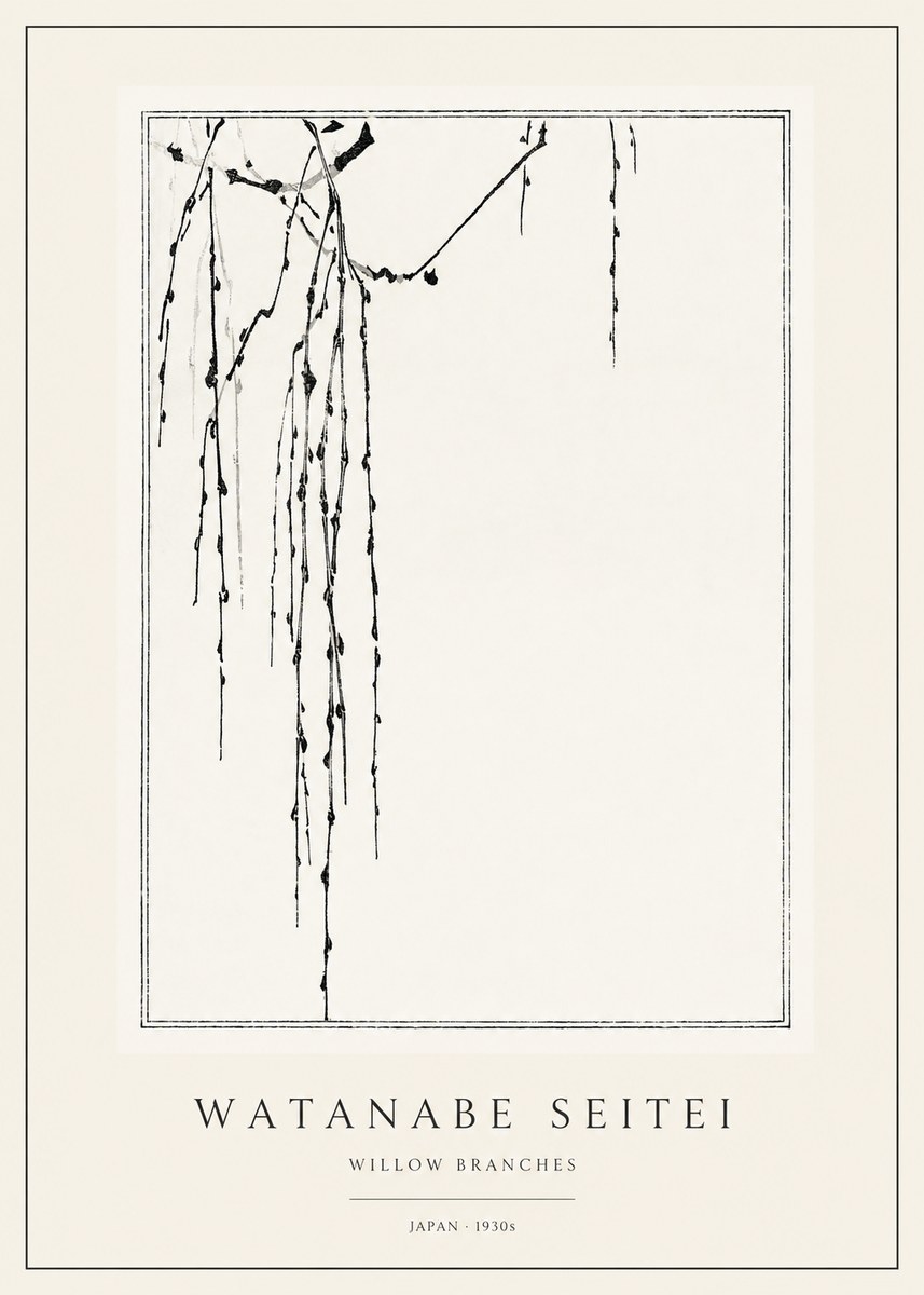Watanabe Seitei Willow Branches I No1 - Plakát