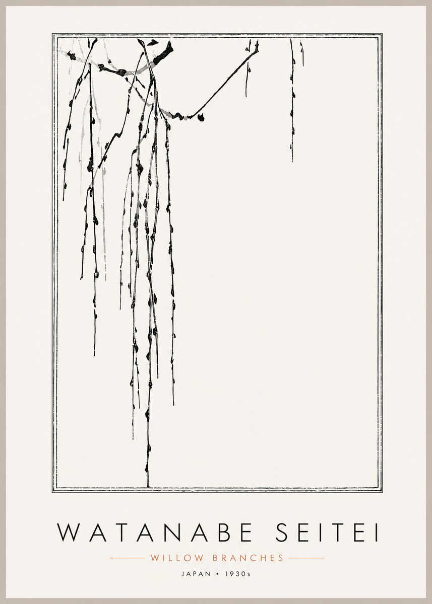 Watanabe Seitei Willow Branches I No3 - Plakát