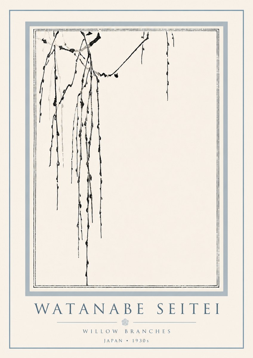 Watanabe Seitei Willow Branches I No6 - Plakát