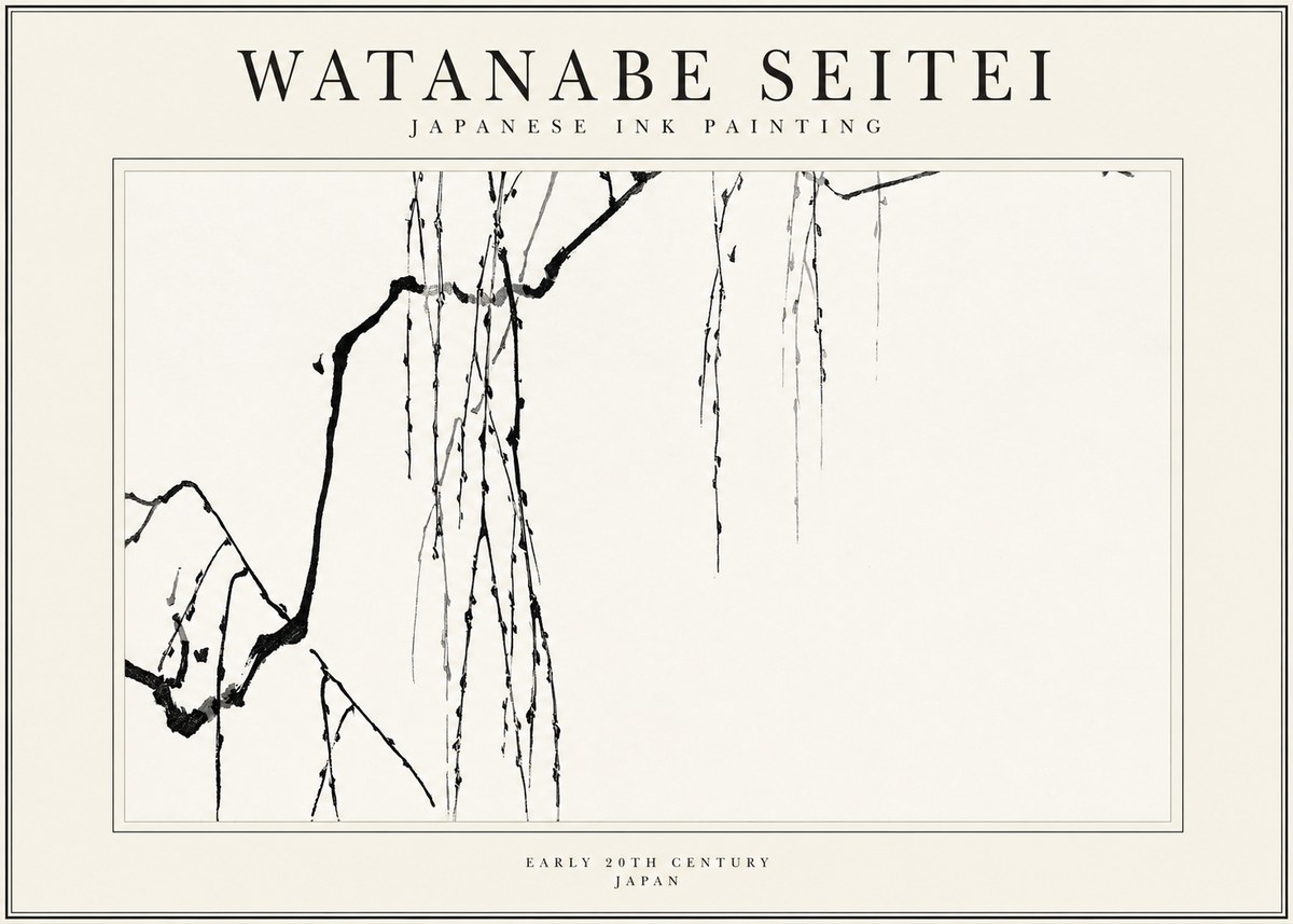 Watanabe Seitei Willow Branches II No1 - Plakát