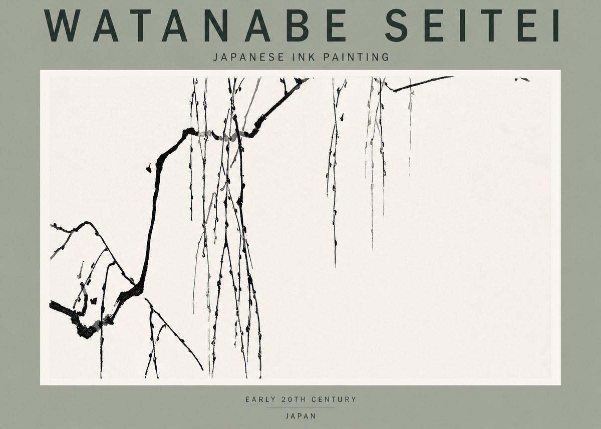 Watanabe Seitei Willow Branches II No2 - Plakát