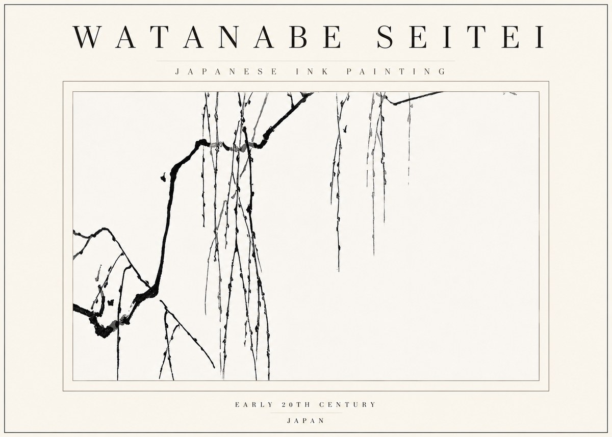 Watanabe Seitei Willow Branches II No5 - Plakát