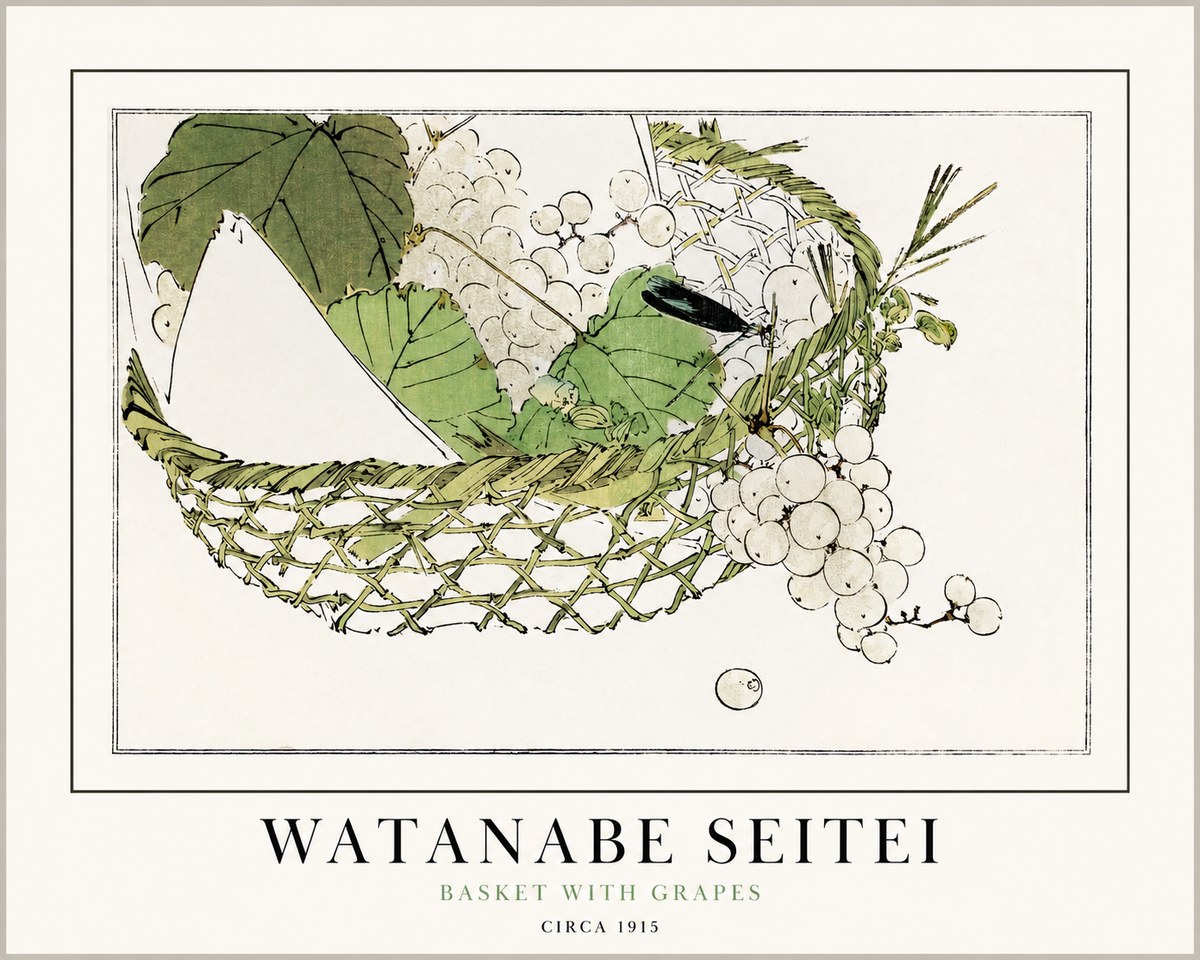 Watanabe Seitei Basket with Grapes No1 - Plakát