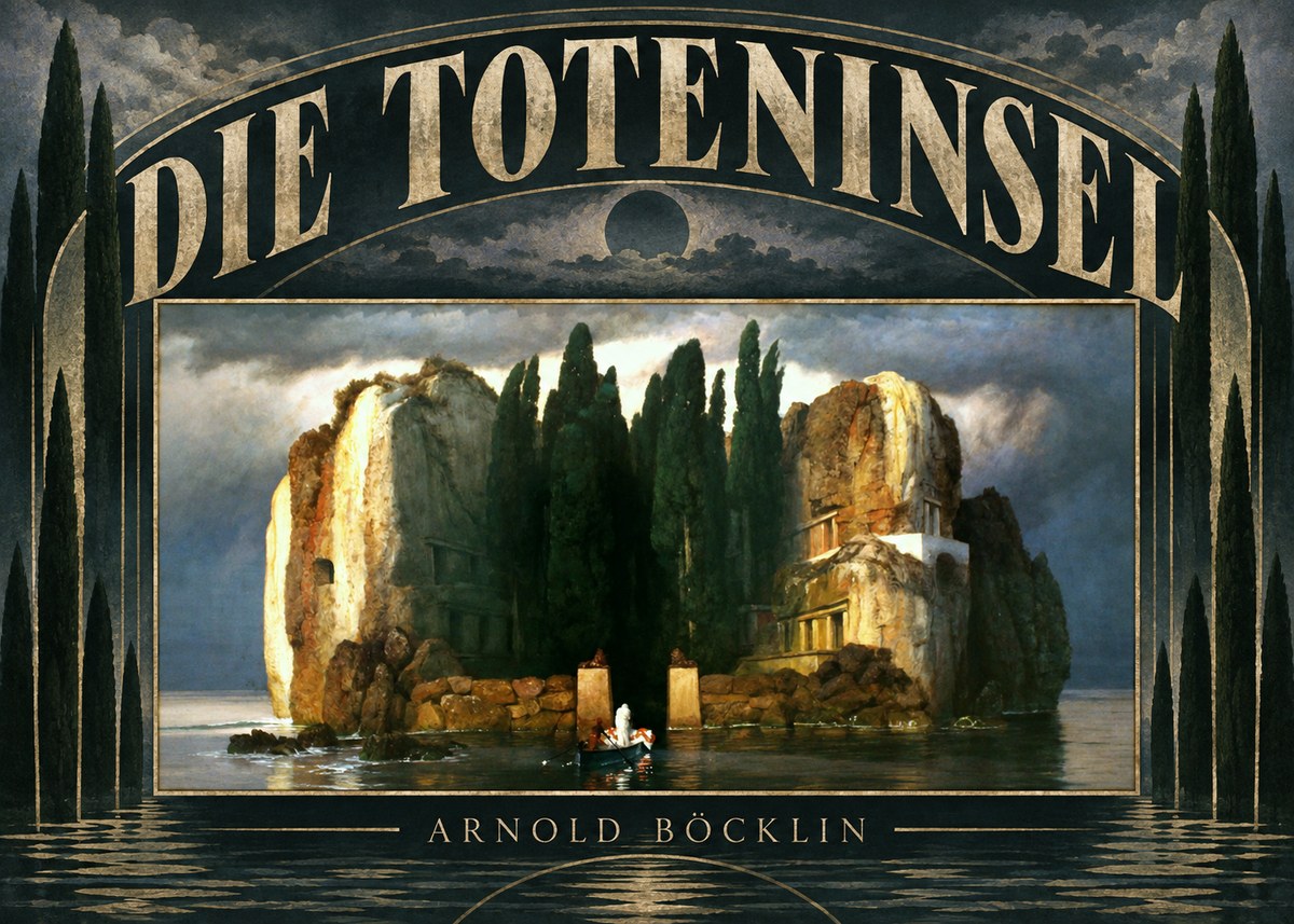 Arnold Böcklin Die Toteninsel II No6 - Plakát