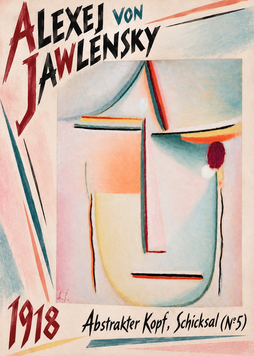 Alexej von Jawlensky Abstrakter Kopf, Schicksal (N°5) No3 - Plakát