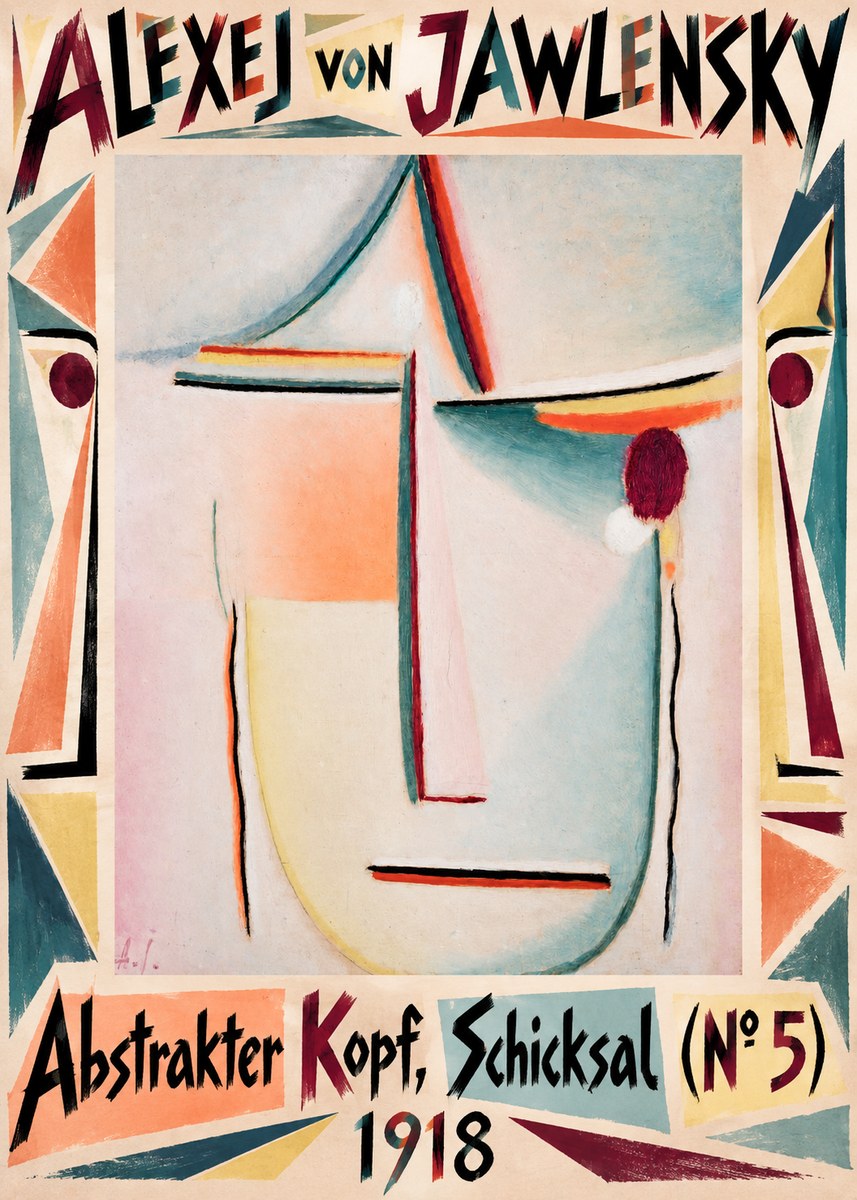 Alexej von Jawlensky Abstrakter Kopf, Schicksal (N°5) No5 - Plakát