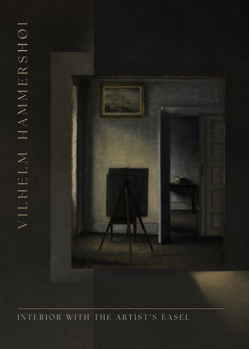 Vilhelm Hammershøi Interior with the Artist's Easel I No5 - Plakát