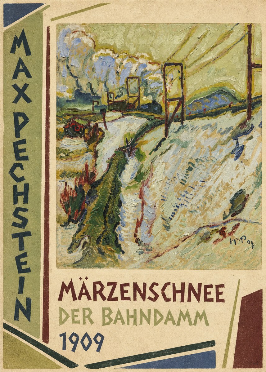 Max Pechstein Märzenschnee (Der Bahndamm) 1909 No3 - Plakát