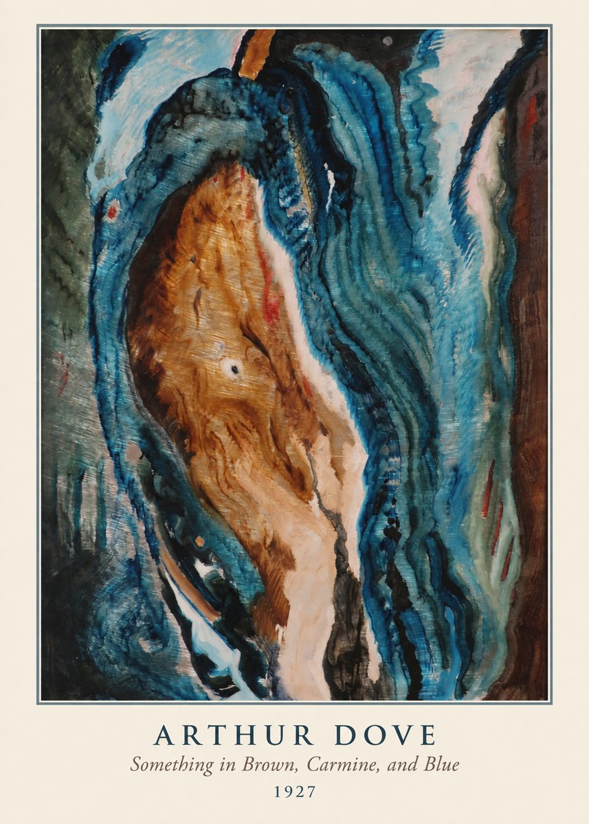 Arthur Dove Something in Brown, Carmine, and Blue No5 - Plakát