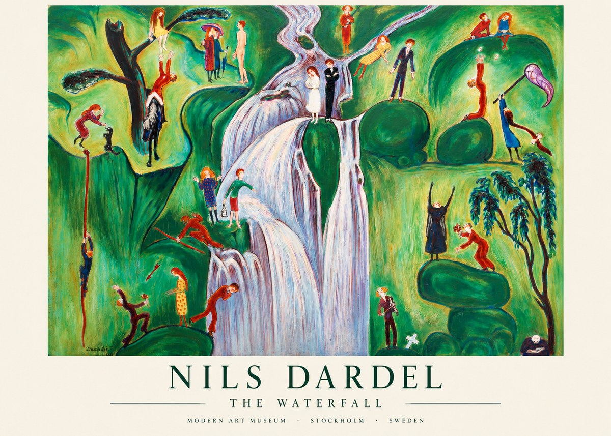 Nils Dardel The Waterfall No1 - Plakát