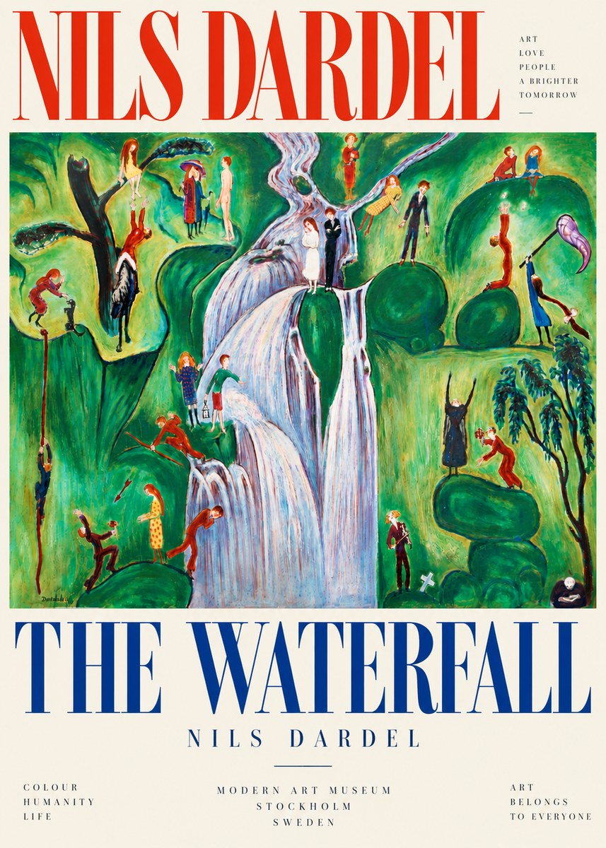 Nils Dardel The Waterfall No5 - Plakát