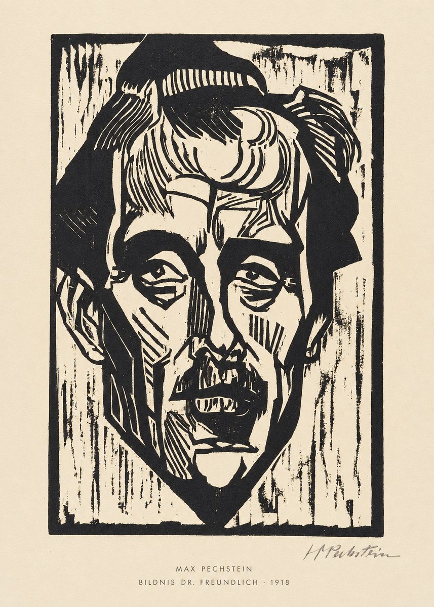 Max Pechstein Bildnis Dr. Freundlich • 1918 No5 - Plakát