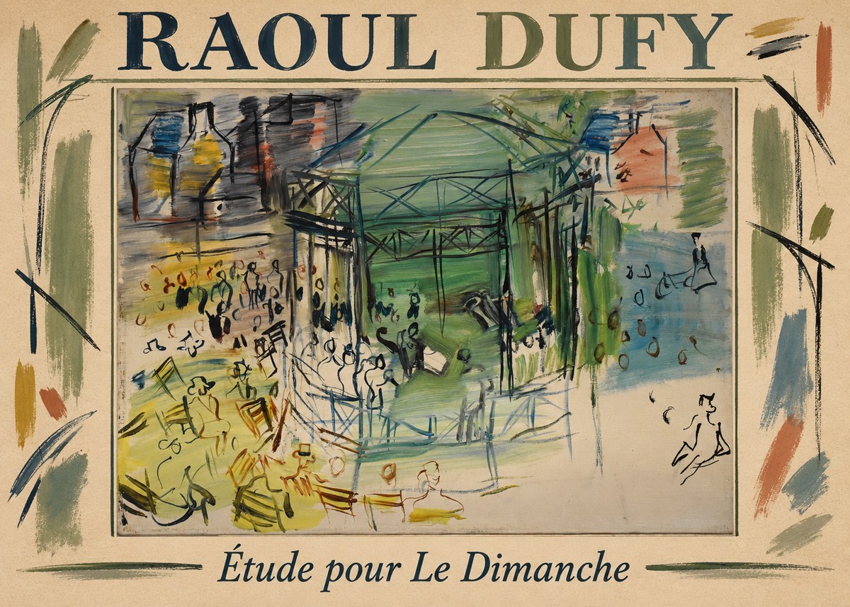 Raoul Dufy Étude Pour Le Dimanche No1 - Plakát