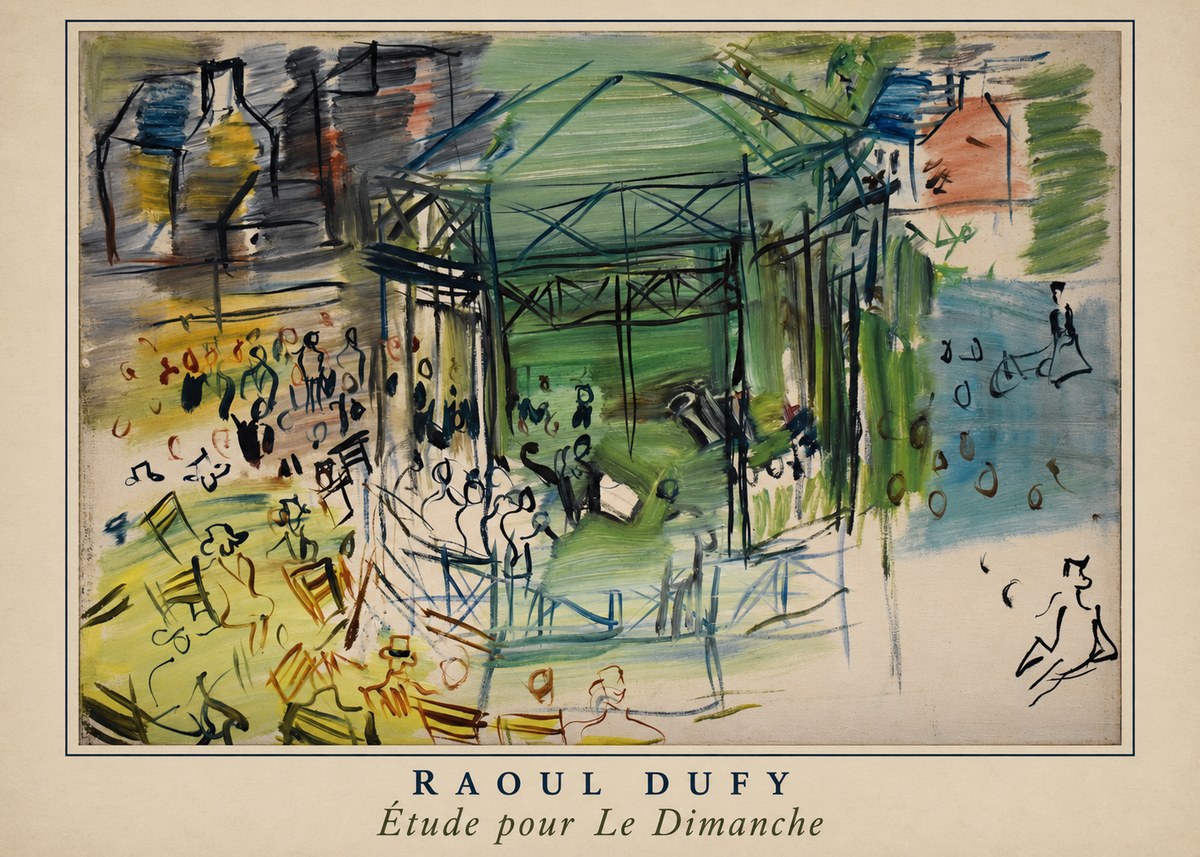 Raoul Dufy Étude Pour Le Dimanche No4 - Plakát