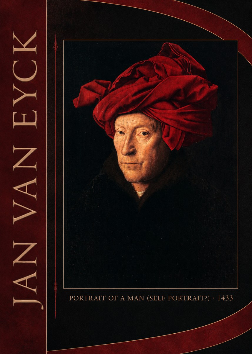Jan van Eyck Portrait of a Man (Self Portrait?) No4 - Plakát
