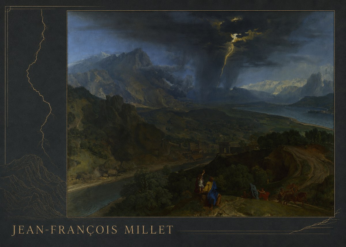Jean-François Millet The Thunderbolt No2 - Plakát