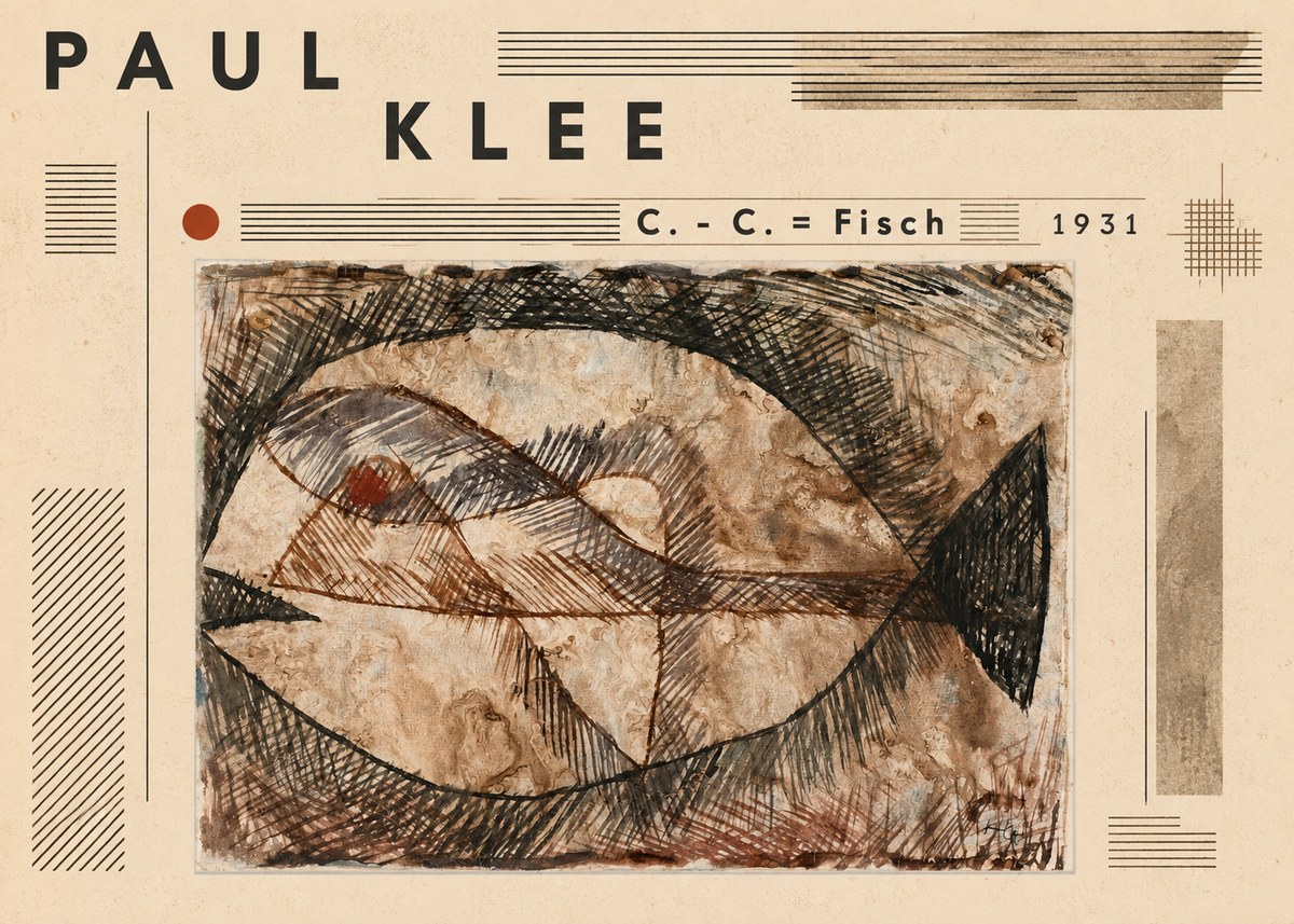 Paul Klee C. - C. = Fisch No6 - Plakát