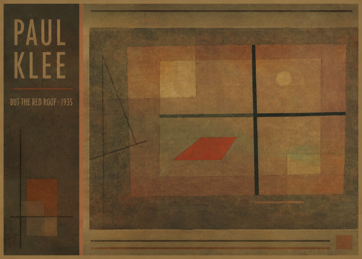 Paul Klee But the Red Roof No2 - Plakát