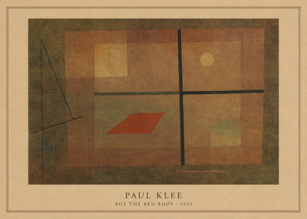 Paul Klee But the Red Roof No3 - Plakát
