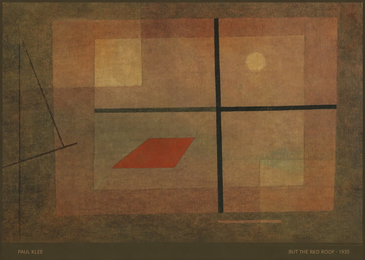 Paul Klee But the Red Roof No5 - Plakát