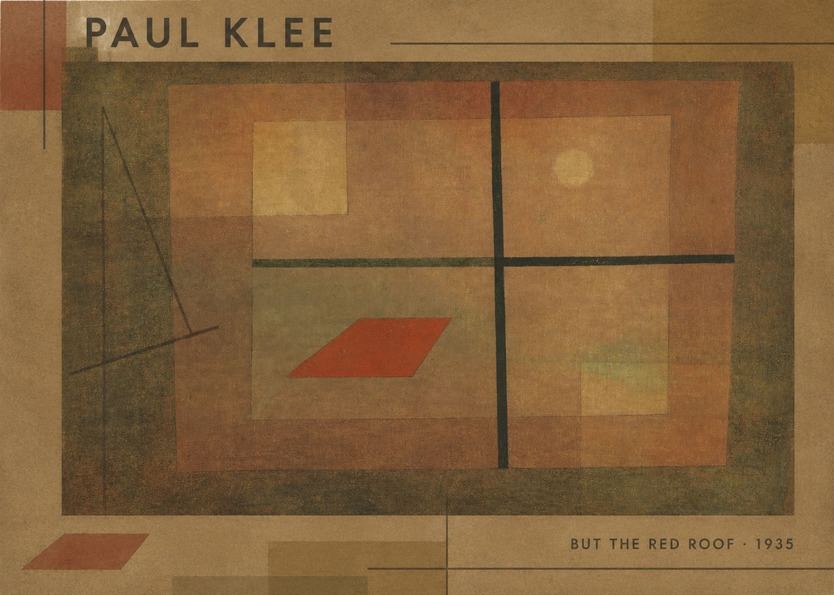 Paul Klee But the Red Roof No6 - Plakát