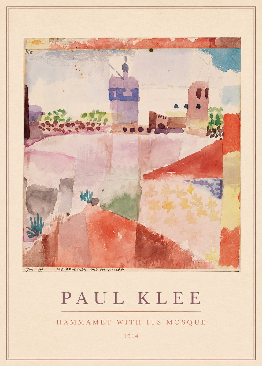 Paul Klee Hammamet with Its Mosque No3 - Plakát
