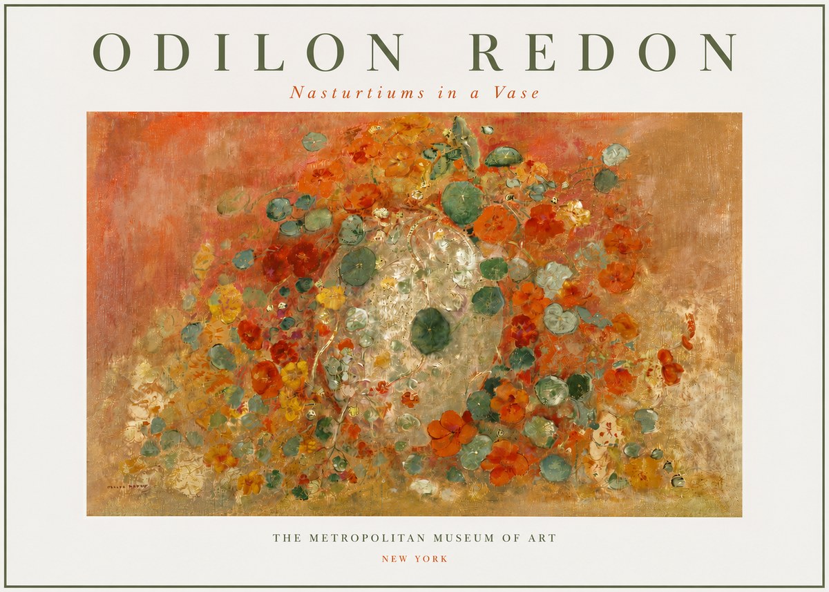 Odilon Redon Nasturtiums in a Vase No3 - Plakát