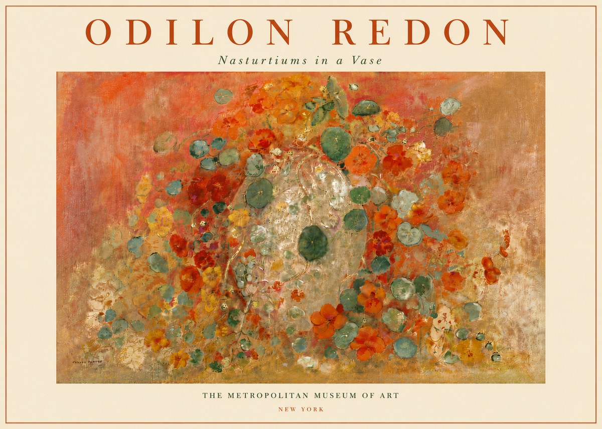 Odilon Redon Nasturtiums in a Vase No5 - Plakát