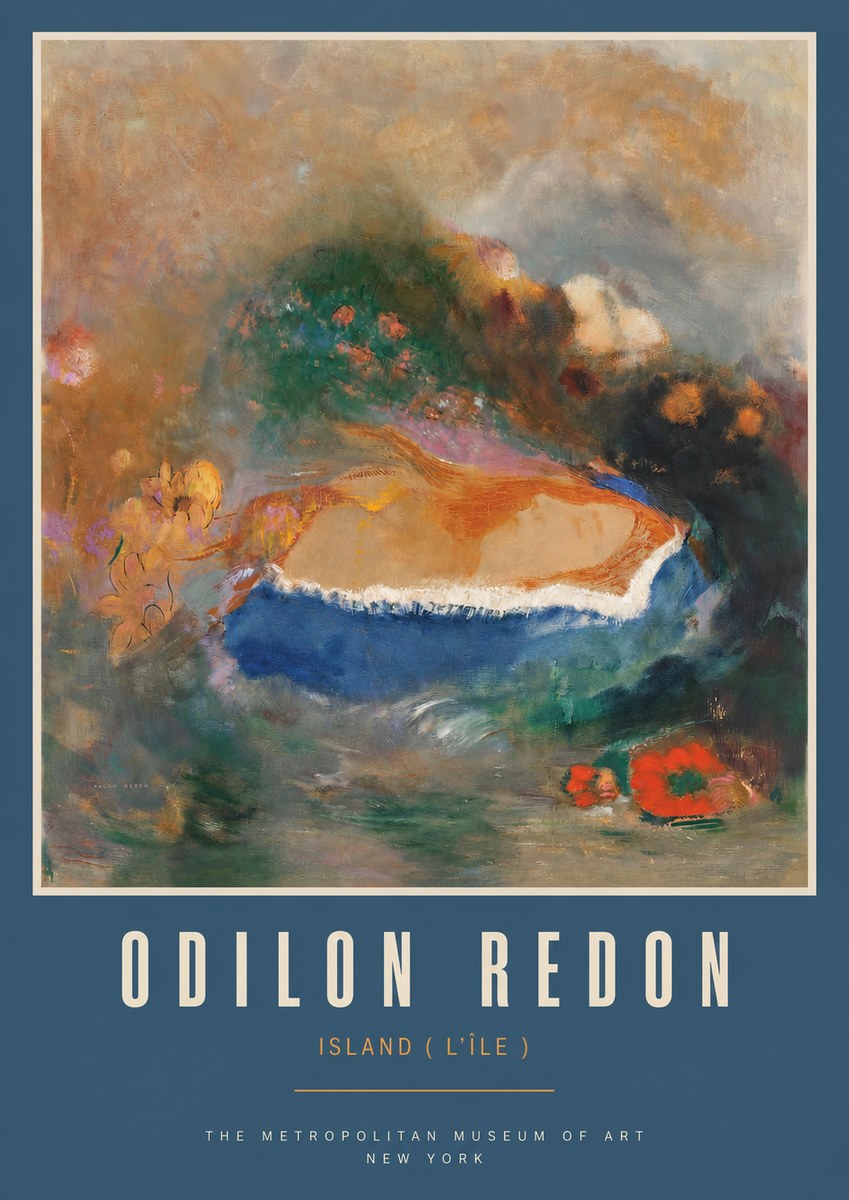 Odilon Redon Island (L'île) No2 - Plakát