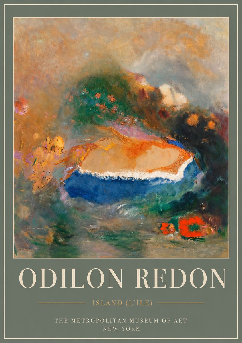 Odilon Redon Island (L'île) No4 - Plakát