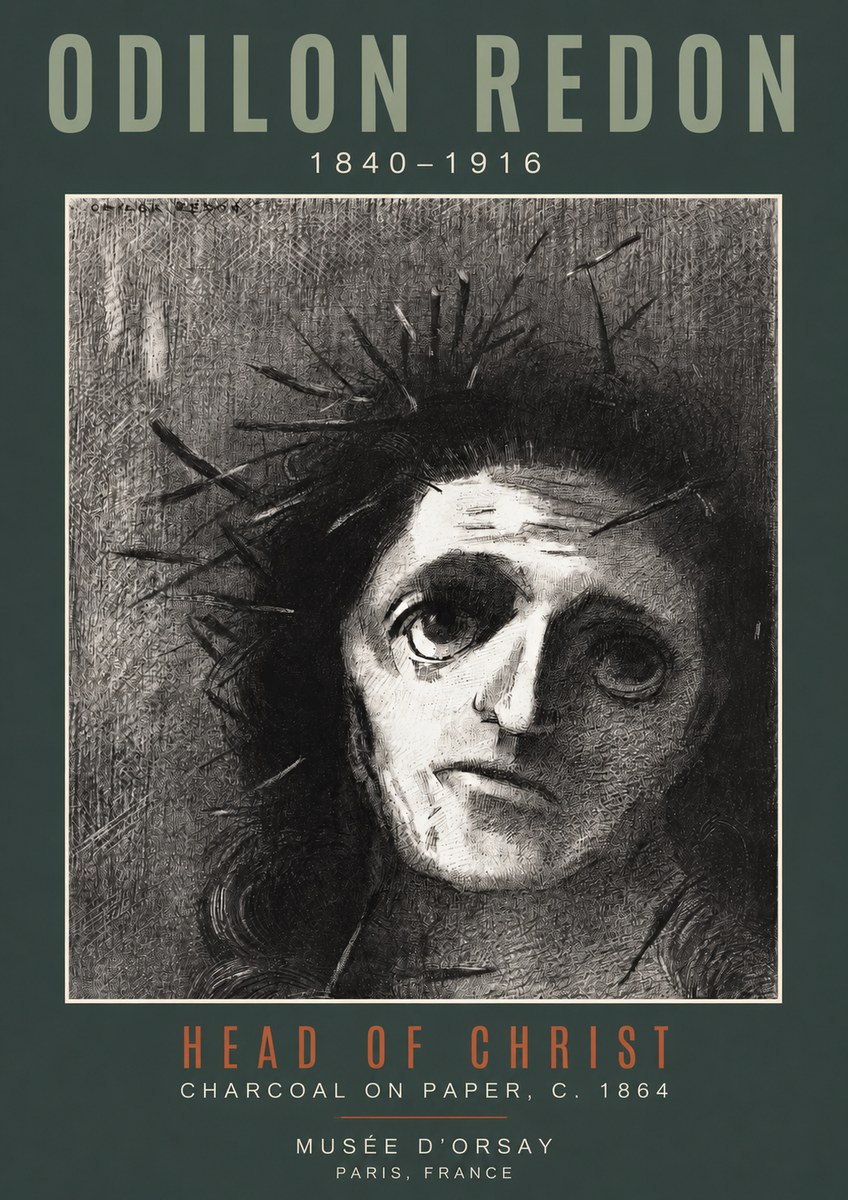 Odilon Redon Head of Christ I No2 - Plakát