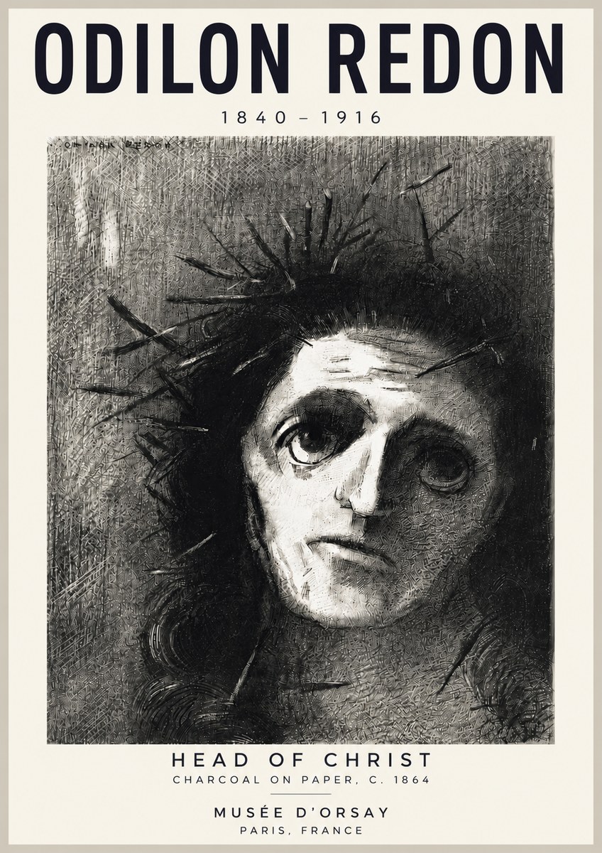 Odilon Redon Head of Christ I No4 - Plakát