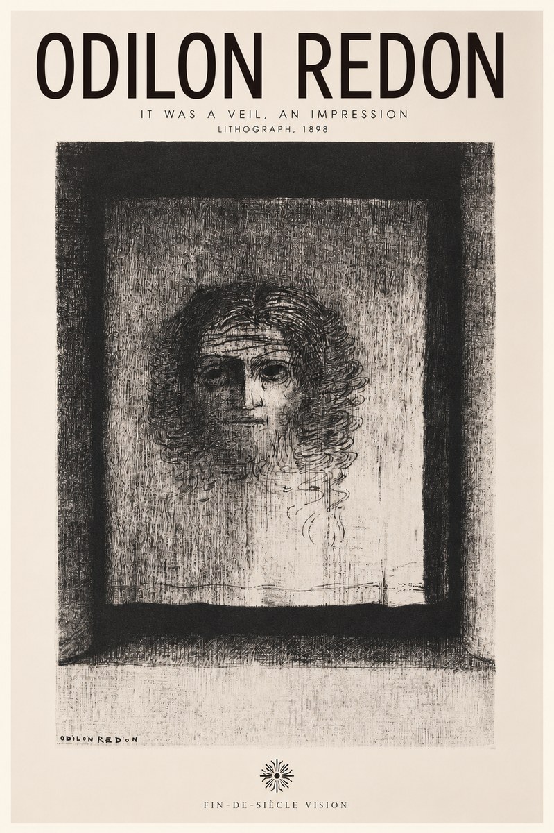 Odilon Redon It Was a Veil, an Impression No2 - Plakát