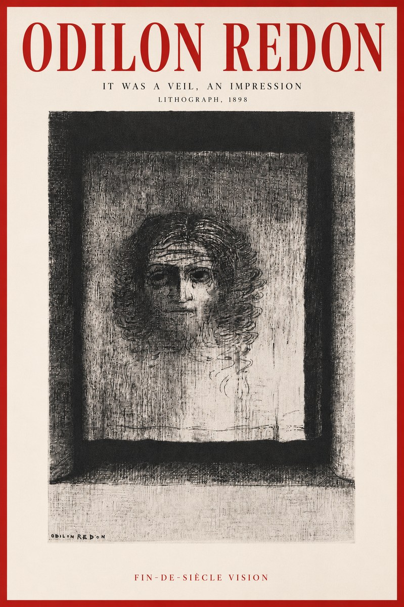 Odilon Redon It Was a Veil, an Impression No5 - Plakát