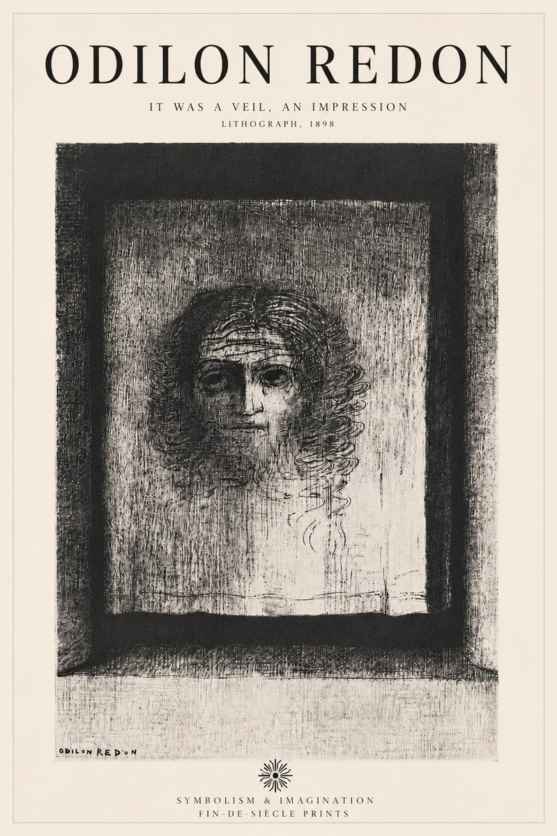 Odilon Redon It Was a Veil, an Impression No6 - Plakát